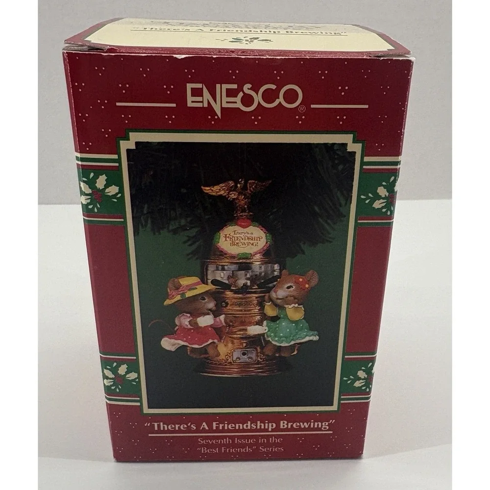 There's A Friendship Brewing 1996 Enesco Best Friends #7‎ Ornament 176761 - Box